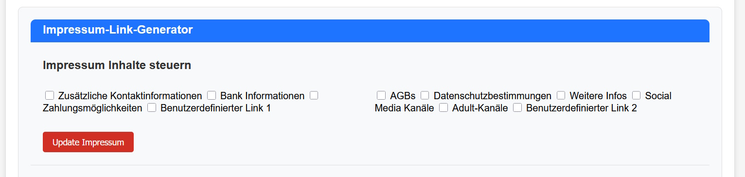Screenshot Controllo contenuti imprint