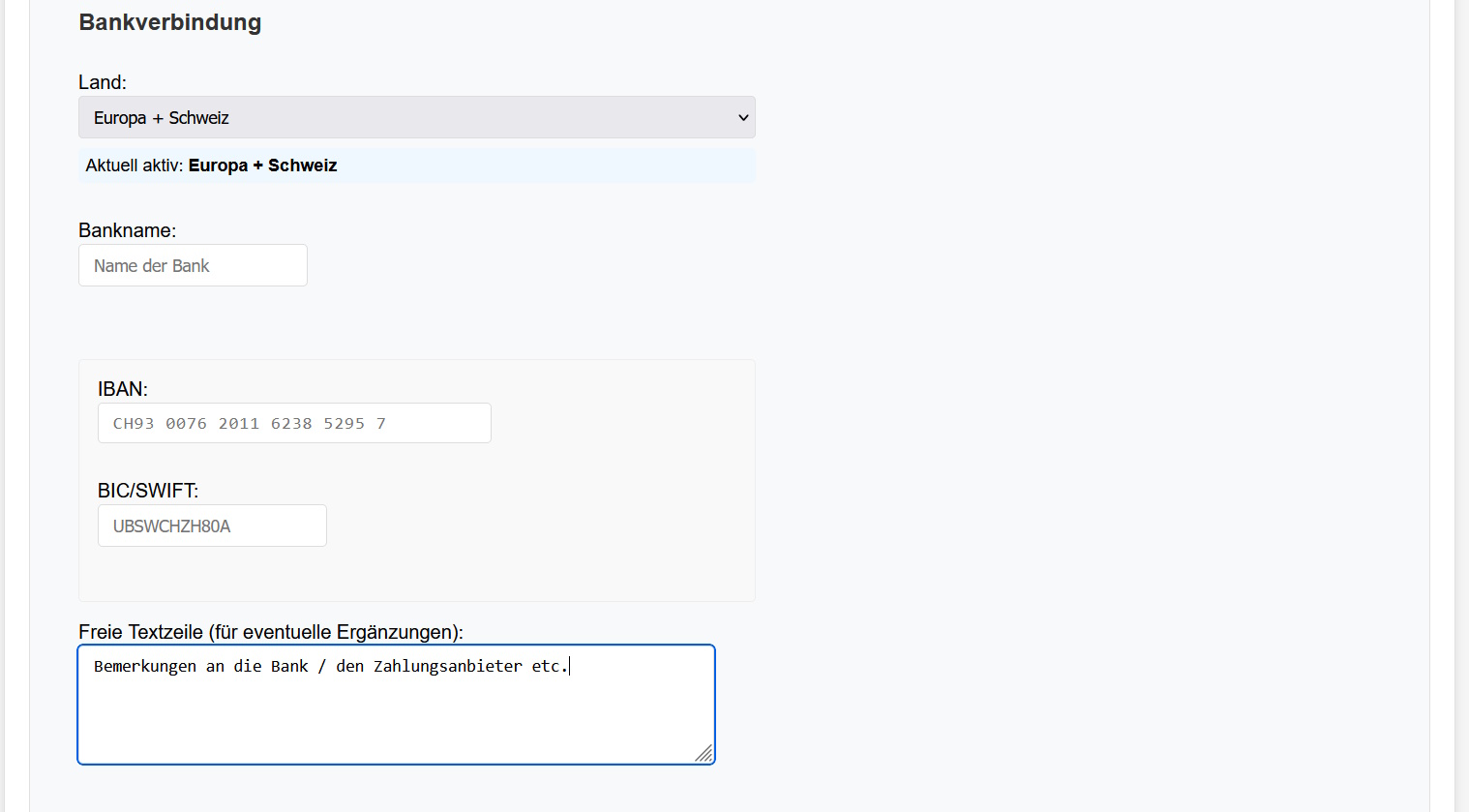 Screenshot Metodi di pagamento